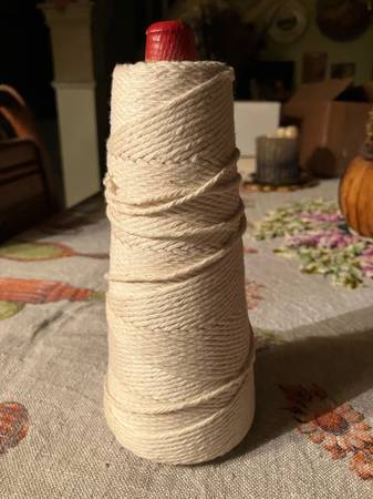 cone-shaped spool of heavy duty string 1