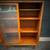 Mid century modern compact walnut and glass cabinet 6 thumbnail