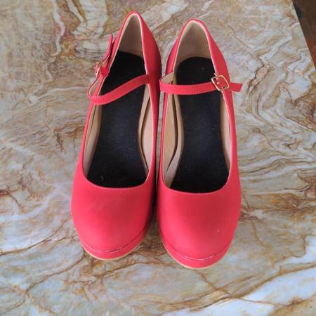 JG Mary Jane RED Platform Heels Pumps Shoes-8.5 1