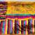 Large (100"x80") colorful fabric with stitched crane & rose design 1 thumbnail