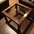 Solid Oak Square End Table w/ Inset Smoked Glass 2 thumbnail