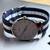VOEONS Men's Watch, Quartz, Silver and White Face, Striped Nylon Band 6 thumbnail