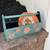 Hand painted (2 sided) Decorative Wooden Toolbox - Vintage Plastic basket includ 4 thumbnail