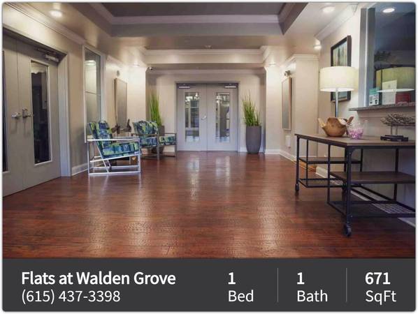 $1,525 / 1br - 671ft2 - Great 1 bed, 1 bath and your own private washer/dryer! Visit today! (Nashville - Trevecca Nazarene University)63904822103683120