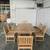 New solid 10' teak outdoor table and 10 teak outdoor chairs 2 thumbnail
