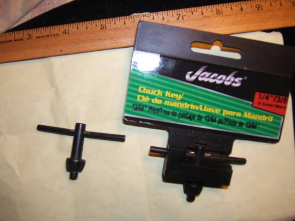 2 new Jacobs 1/4 to 3/8 in. X 1/4 in. KG1 Chuck Key T-Handle Steel 1