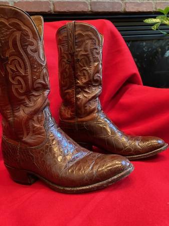 Alligator Lucchese Mens 10 1/2 D, Western style boots 1