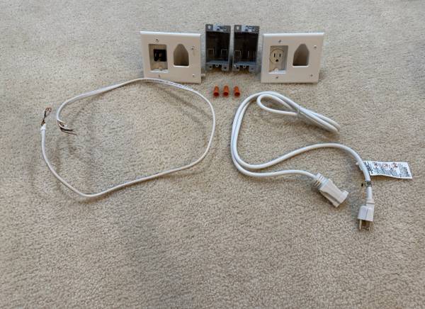 Flat Panel TV Cable Organizer Kit with Power Solution 1