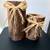 New Solid Wood Candle Holders Candlesticks Bow Decorated Set of 2 4 thumbnail
