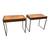Mid Century Modern Pair of Walnut /Chrome Tables 1 thumbnail
