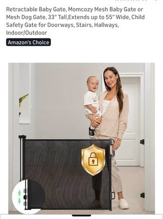 New Black Retractable Safety Gate!! 1