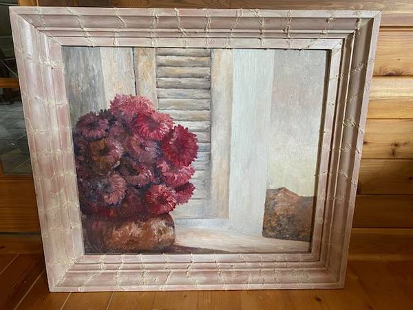 Picture flowers on the window 1