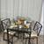 Compact Iron & Glass Dinette For 2 -8 PIECE SET! 11 thumbnail