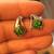 Sterling Silver Studs Earrings with Green Beautiful Stones  Brand New 1 thumbnail