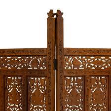 Vintage Handcarved Teak Wood 4 Panel Room Divider - $600 (SOUTHAVEN)62973884480001121