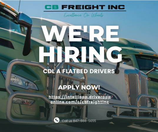 CDL-A FLATBED DRIVERS NEEDED – REGIONAL RUNS | HOME EVERY WEEKEND 1