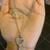 Sterling Silver Heart Key Necklace sparkling as if is Natural Diamond 1 thumbnail