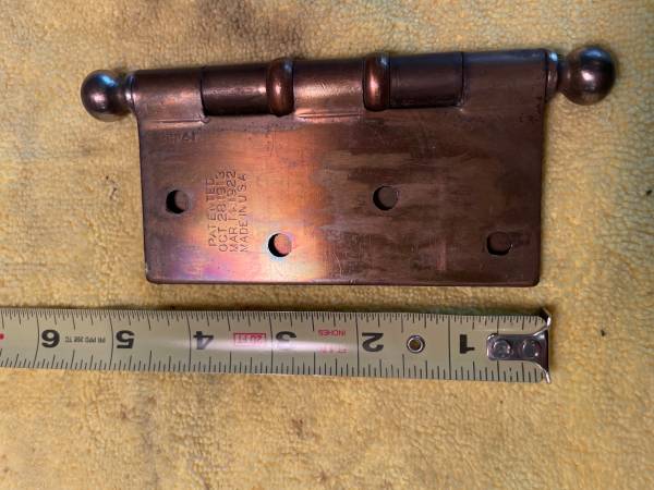 Brass plated door hinges 1