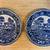 Pair of Antique Staffordshire Flow Blue Old Tower Plates 1 thumbnail