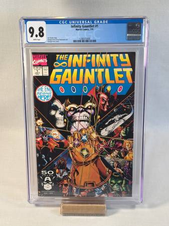 Marvel Comics Infinity Gauntlet #1 1991 CGC 9.8 Thanos George Perez Co 1
