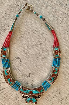 Tibetan Coral Turquoise Necklace 1