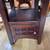 Wooden round dinner table with glass top 3 thumbnail