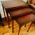Tables nesting set of 3 tables solid wood mahogany finish vintage 1 thumbnail
