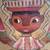 Vintage Folk Art Painting on Burlap - Signed Larry '76 3 thumbnail