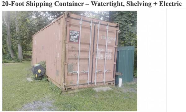 20-Foot Shipping Container – Watertight, Shelving + Electric 1