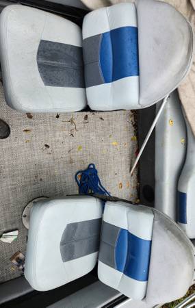 2 high back folding fishing seats lund 1