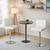 New Bistro Pub Table Round Bar Height Cocktail Table Metal Base MDF Top Obsidian 7 thumbnail