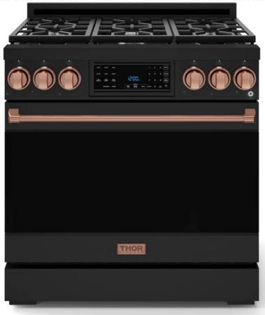 *Open Box* Thor 36” Matte Black All Gas Range – Gordon Ramsay Edition 1