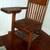 ANTIQUE DESK CHAIR Writing Eat Tray 1930's School Vintage Wood Seat 16 thumbnail