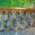 UNIQUE Funky WINE rack SHELF Handcrafted Horseshoes Wood SOLID! Heavy! 3 thumbnail