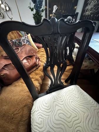 Chippendale style carved side chairs 1