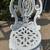 Vintage Victorian Style White Cast Iron Fancy Garden Chair 3 thumbnail