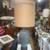 Vintage large mid century modern studio pottery lamp Orginal shade 1 thumbnail