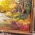 Large Vintage impressionistic Autumn River Landscape oil painting 21 thumbnail