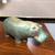 Carved Stone Hippo Figurine - Vintage Carved Hippopotamus Decor. 2 thumbnail