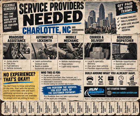 🚨SERVICE PROVIDER GIGS — ROADSIDE • COURIER • MECHANIC • DISPATCH | C 1