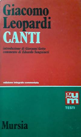 CANTI by GIACOMO LEOPARDI + ITALIAN-ENGLISH DICTIONARIES 1