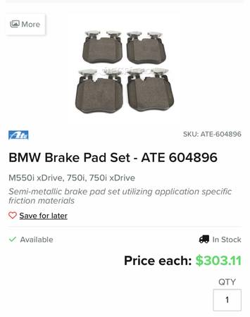BMW brake pads 1