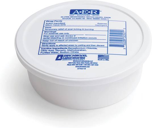 Birchwood Laboratories A-E-R Pre-Moistened Witch Hazel Pads 1