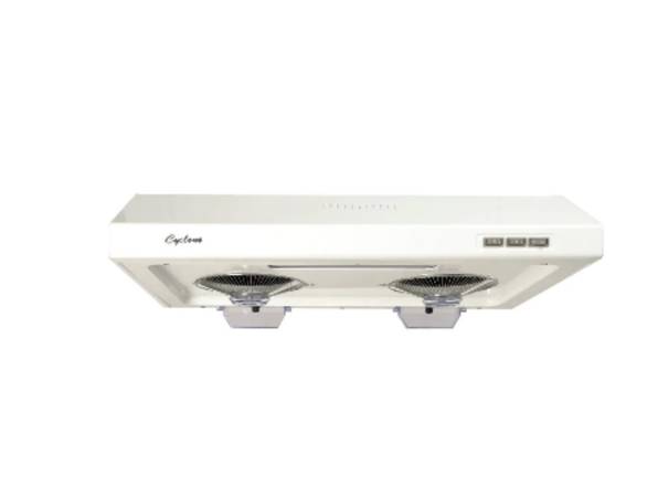 Cyclone 30in. Undermount Range Hood in White 1