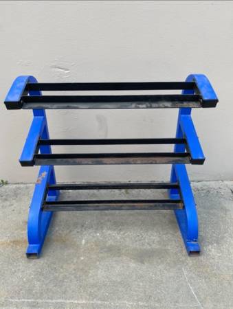 3 Tier Solid Steel Dumbbell Weight Rack…. Home Gym Fitness…. $100 Pric 1