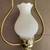 Vintage 50s Milk Glass light fixture with brass coloured mount 2 thumbnail