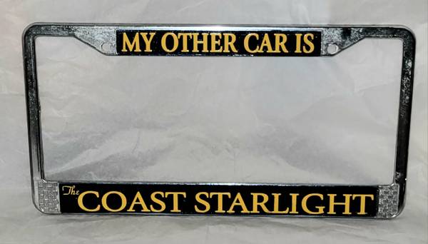 Amtrak Coast Starlight Train License Plate Frame my other car 1
