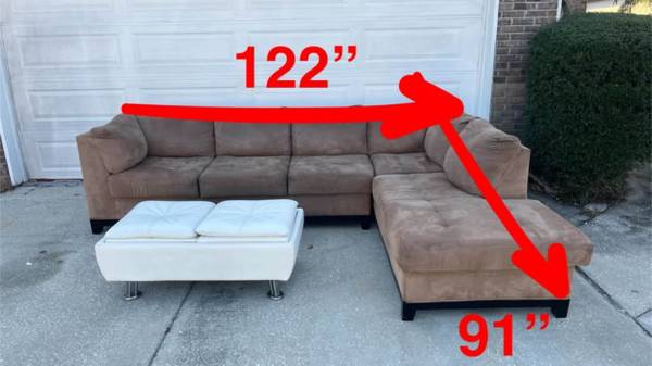 FREE DELIVERY!! Brown 2 Piece Sectional 1
