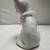Vintage Porcelain Ceramic 6.75" White Cat Statue-Green Eyes Red Ribbon 6 thumbnail