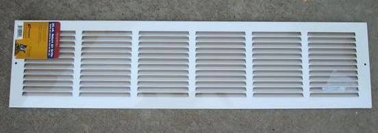 Cold Air Return Vent Cover, steel, 6 in. H X 30 in. W 1